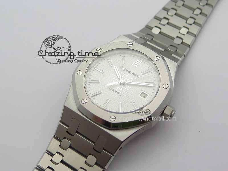 Royal Oak 39mm 15300 SS BP Maker Best Edition White Dial On SS Bracelet A3120