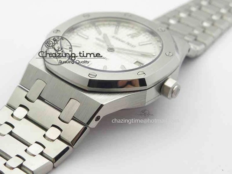 Royal Oak 39mm 15300 SS BP Maker Best Edition White Dial On SS Bracelet A3120