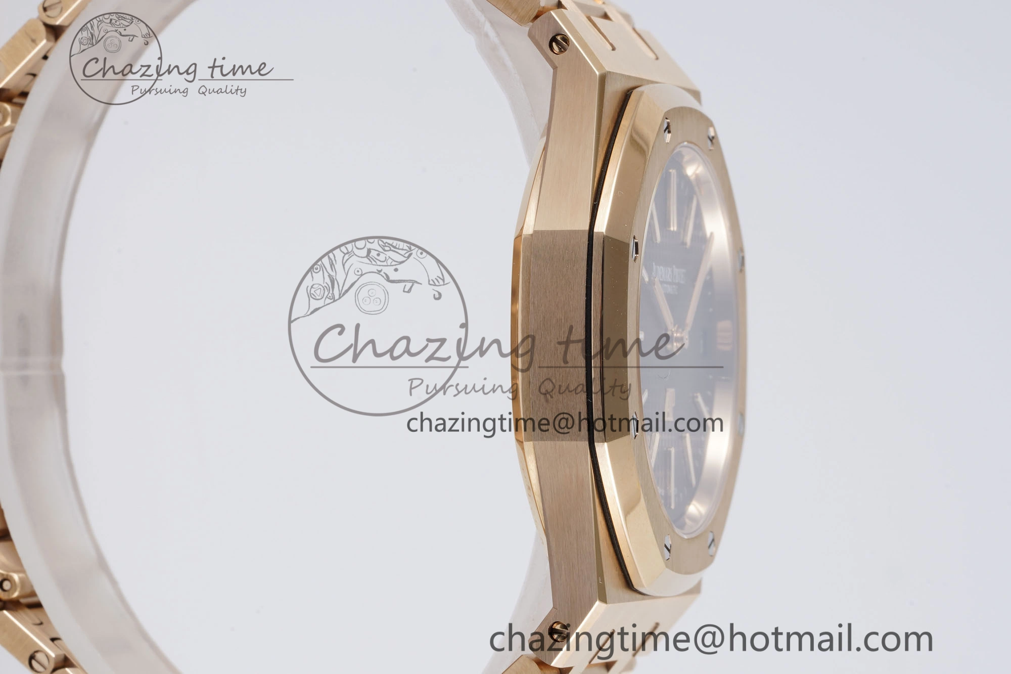 Royal Oak 39mm 16202 “50th Anniversary” RG ZF 1:1 Best Edition Gray Textured Dial on RG Bracelet A7121