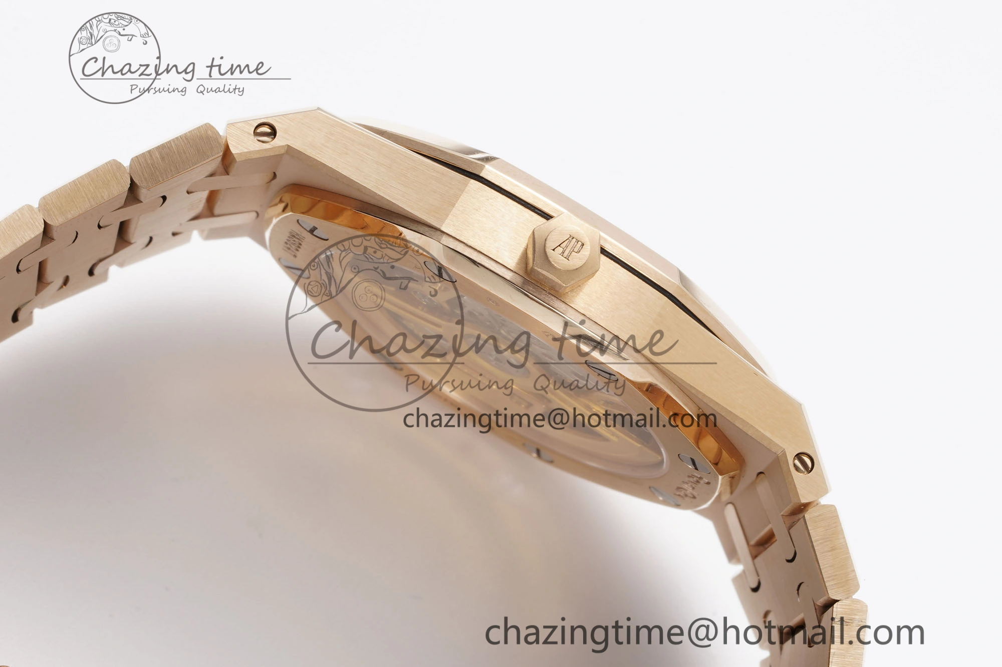 Royal Oak 39mm 16202 “50th Anniversary” RG ZF 1:1 Best Edition Gray Textured Dial on RG Bracelet A7121