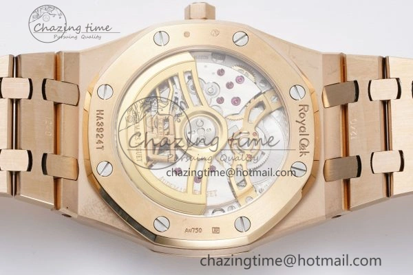 Royal Oak 39mm 16202 “50th Anniversary” RG ZF 1:1 Best Edition Gray Textured Dial on RG Bracelet A7121