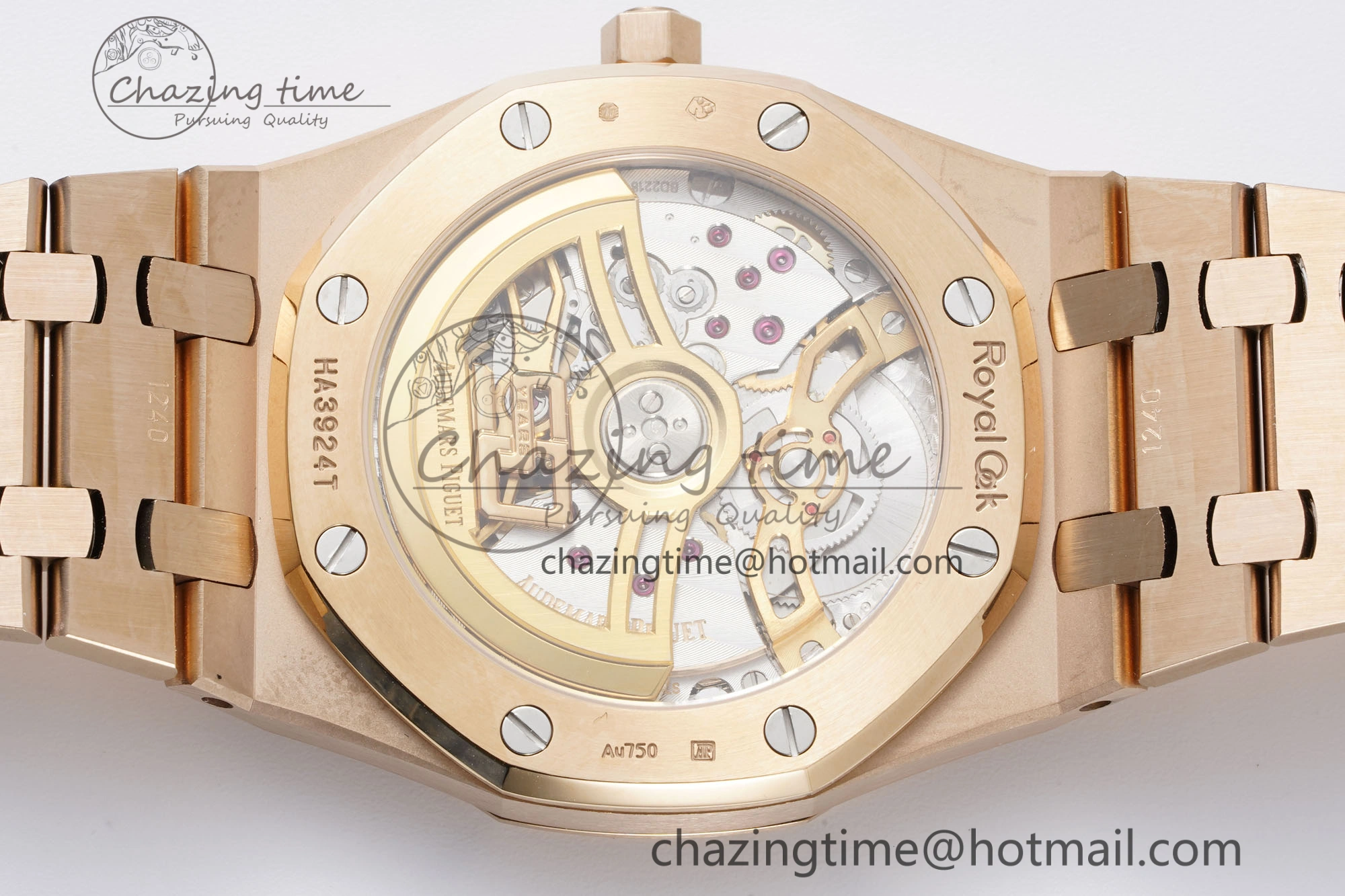 Royal Oak 39mm 16202 “50th Anniversary” RG ZF 1:1 Best Edition Gray Textured Dial on RG Bracelet A7121