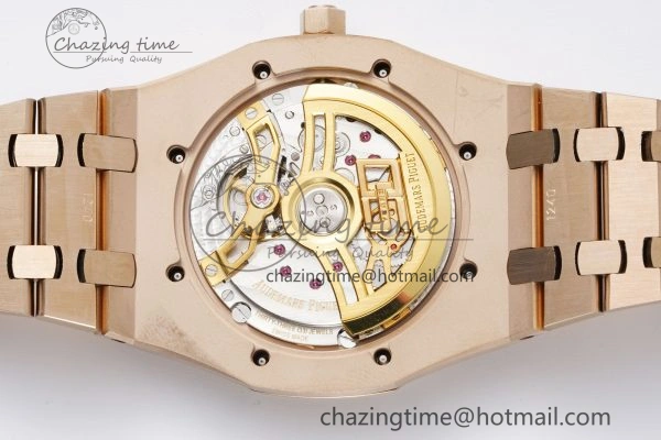 Royal Oak 39mm 16202 “50th Anniversary” RG ZF 1:1 Best Edition Gray Textured Dial on RG Bracelet A7121