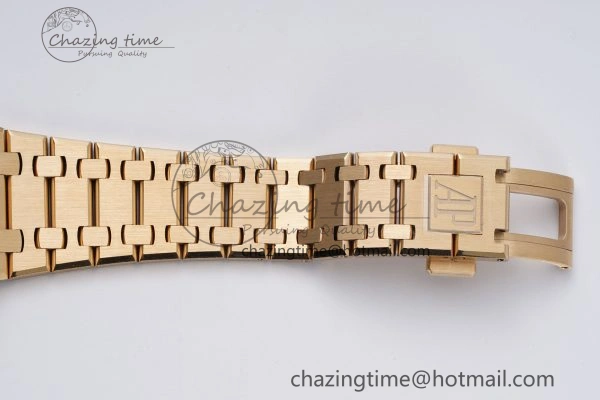 Royal Oak 39mm 16202 “50th Anniversary” RG ZF 1:1 Best Edition Gray Textured Dial on RG Bracelet A7121