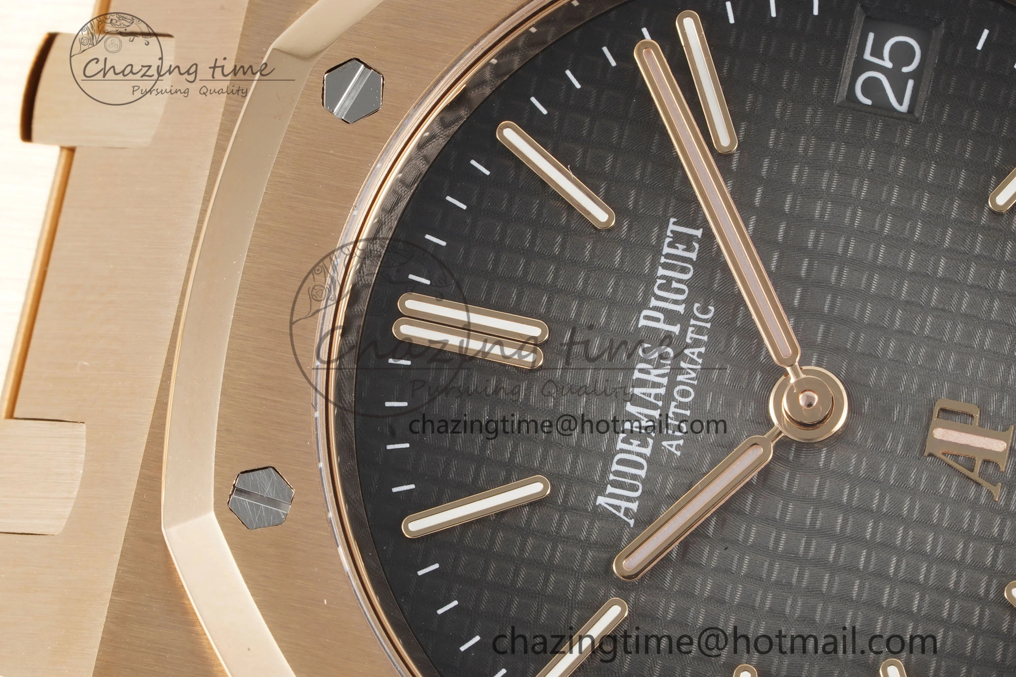 Royal Oak 39mm 16202 “50th Anniversary” RG ZF 1:1 Best Edition Gray Textured Dial on RG Bracelet A7121