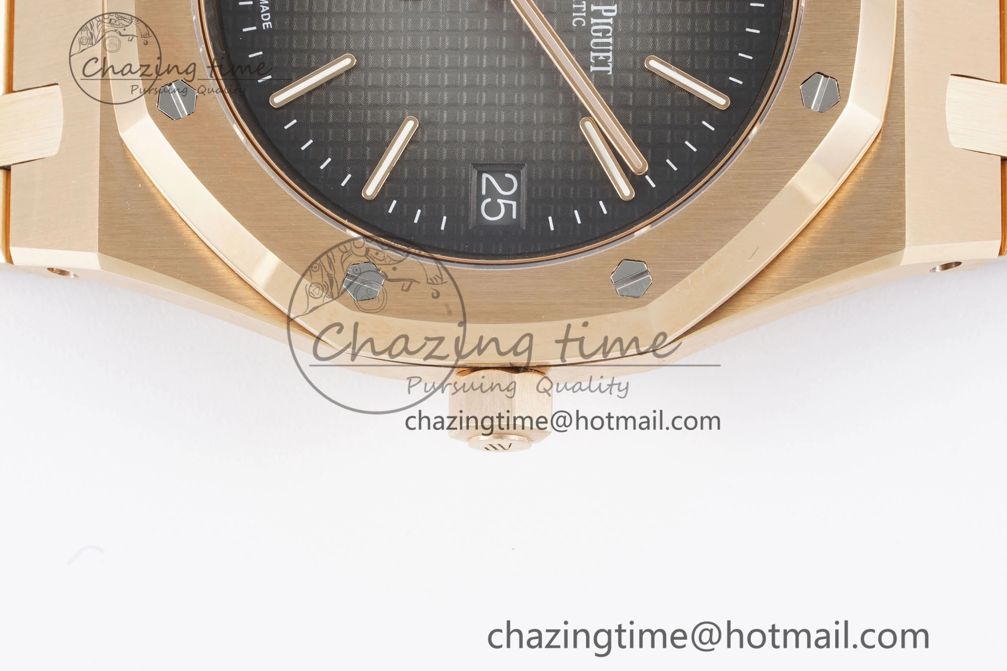 Royal Oak 39mm 16202 “50th Anniversary” RG ZF 1:1 Best Edition Gray Textured Dial on RG Bracelet A7121