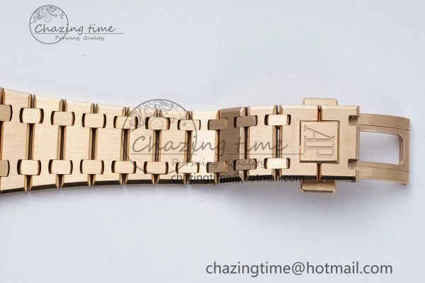 Royal Oak 39mm 16202 “50th Anniversary” RG ZF 1:1 Best Edition Gray Textured Dial on RG Bracelet A7121