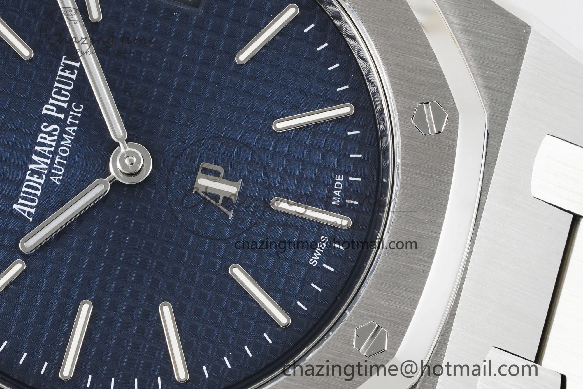 Royal Oak 39mm 16202 “50th Anniversary” SS ZF 1:1 Best Edition Blue Textured Dial on SS Bracelet A7121
