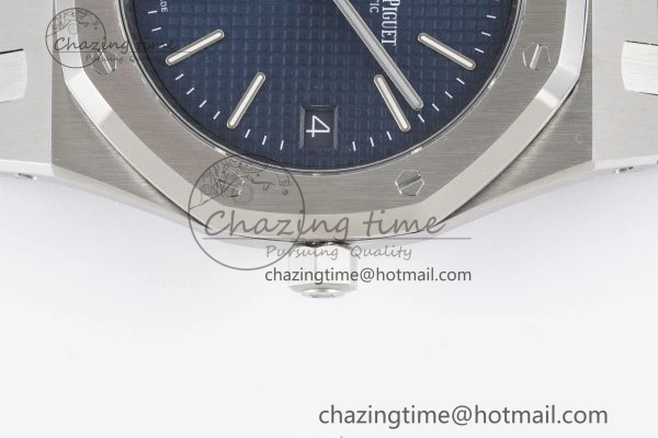 Royal Oak 39mm 16202 “50th Anniversary” SS ZF 1:1 Best Edition Blue Textured Dial on SS Bracelet A7121