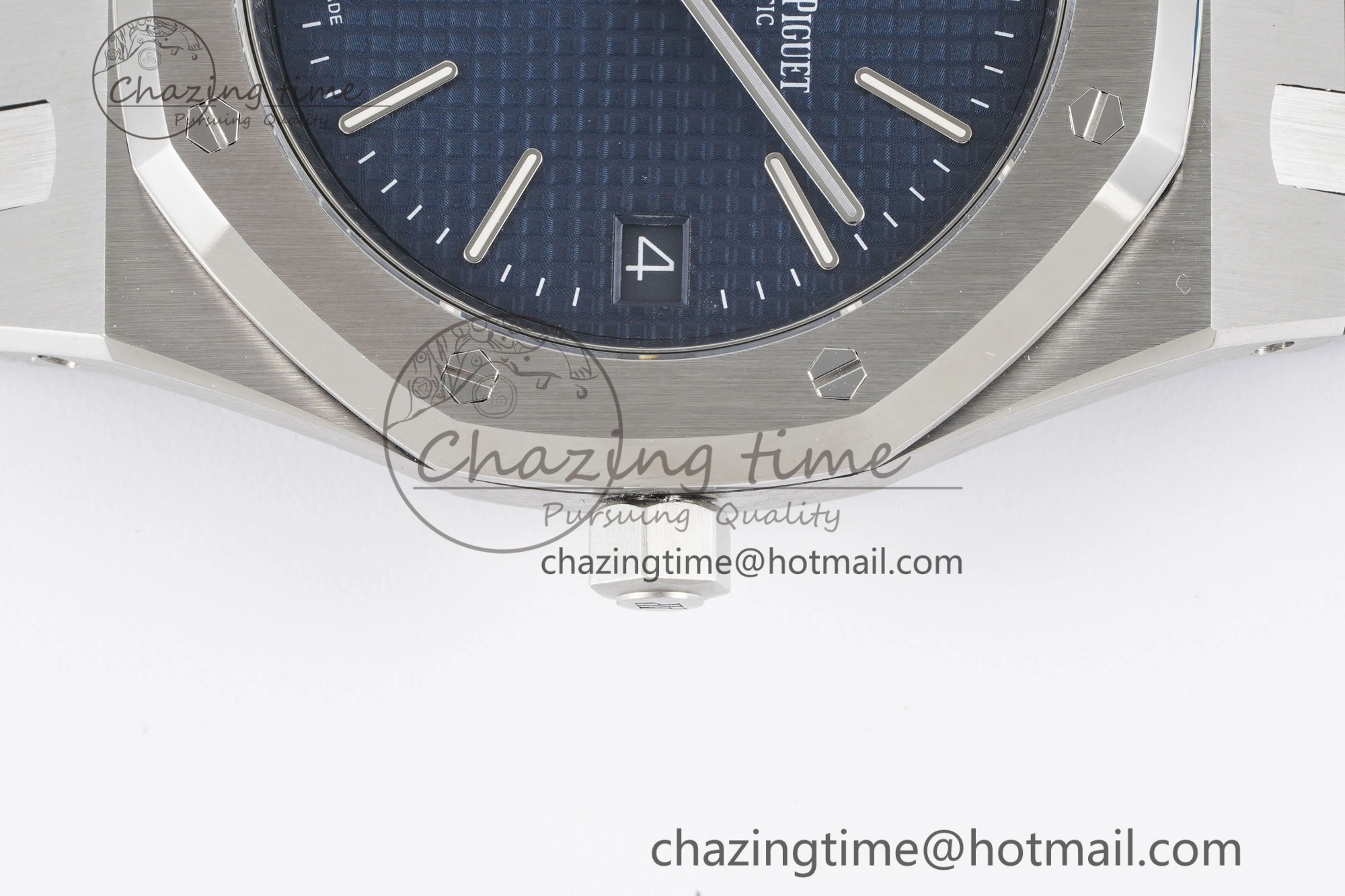 Royal Oak 39mm 16202 “50th Anniversary” SS ZF 1:1 Best Edition Blue Textured Dial on SS Bracelet A7121