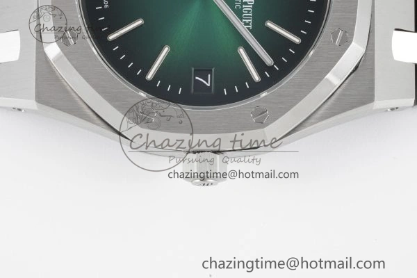 Royal Oak 39mm 16202 “50th Anniversary” SS ZF 1:1 Best Edition Green Textured Dial on SS Bracelet A7121