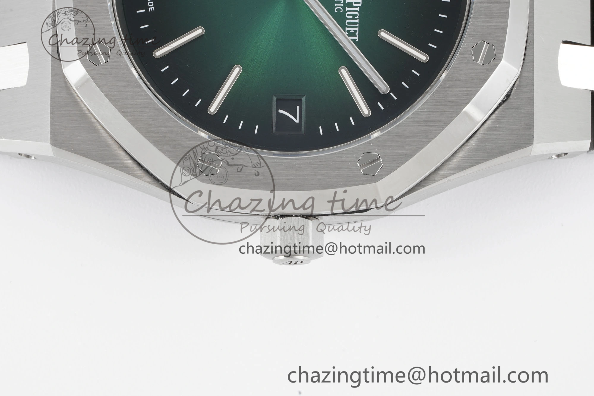 Royal Oak 39mm 16202 “50th Anniversary” SS ZF 1:1 Best Edition Green Textured Dial on SS Bracelet A7121