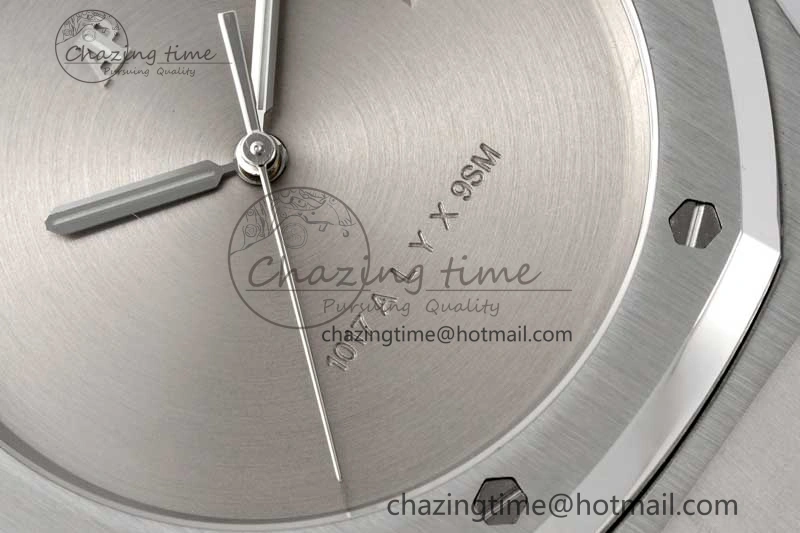Royal Oak 41mm 1017 ALYX 9SM SS APSF Best Edition Silver Dial on SS Bracelet SA3120 Super Clone