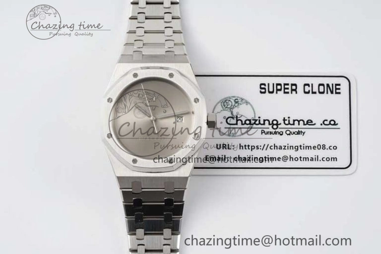 Royal Oak 41mm 1017 ALYX 9SM SS APSF Best Edition Silver Dial on SS Bracelet SA3120 Super Clone