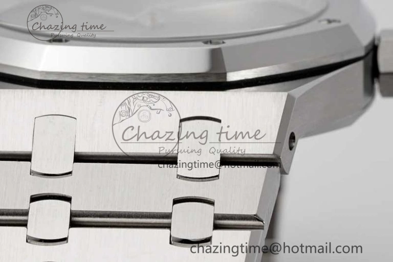 Royal Oak 41mm 1017 ALYX 9SM SS APSF Best Edition Silver Dial on SS Bracelet SA3120 Super Clone