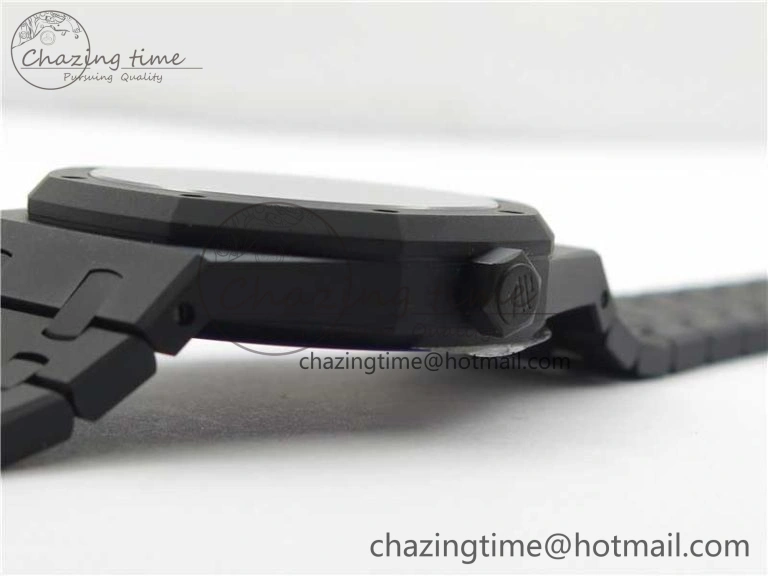 Royal Oak 41mm 15400 DLC ZF 1:1 Best Edition Black Textured Dial on SS Bracelet A3120 (Free Box)