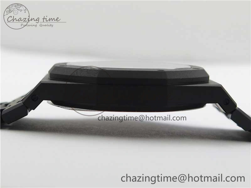 Royal Oak 41mm 15400 DLC ZF 1:1 Best Edition Black Textured Dial on SS Bracelet A3120 (Free Box)