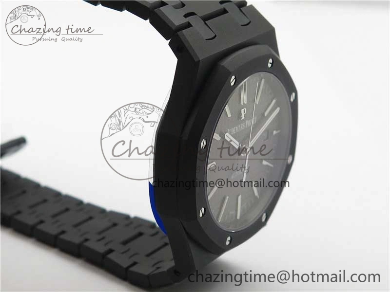 Royal Oak 41mm 15400 DLC ZF 1:1 Best Edition Gray Textured Dial on SS Bracelet A3120 (Free Box)