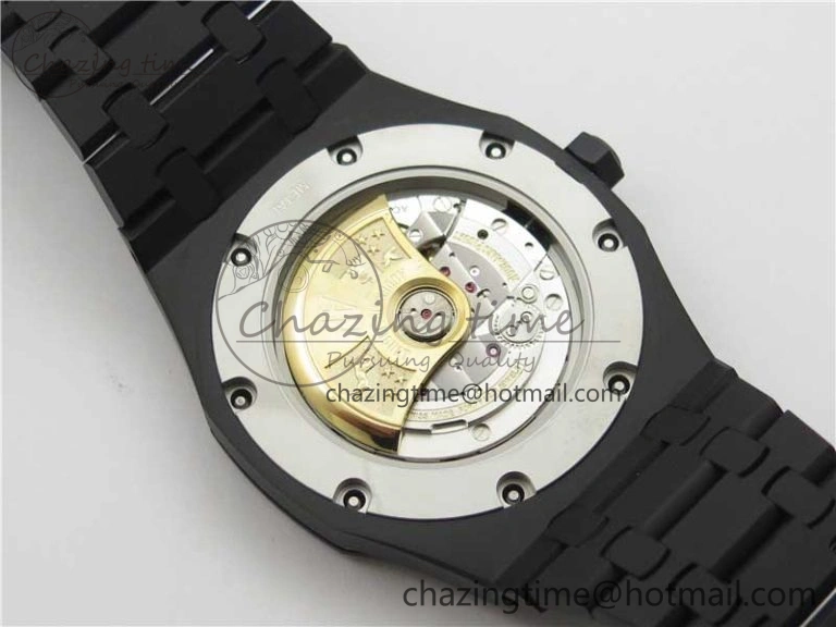 Royal Oak 41mm 15400 DLC ZF 1:1 Best Edition White Textured Dial on SS Bracelet A3120 (Free Box)