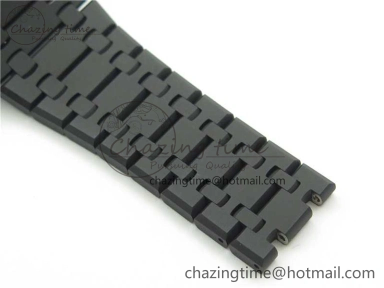Royal Oak 41mm 15400 DLC ZF 1:1 Best Edition White Textured Dial on SS Bracelet A3120 (Free Box)