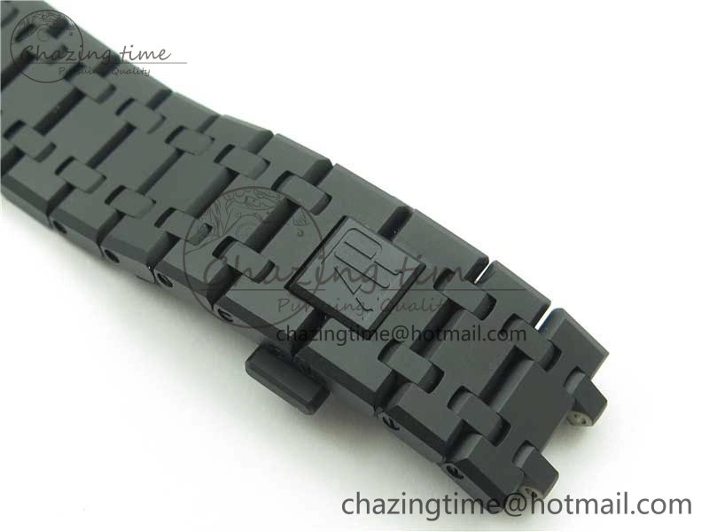 Royal Oak 41mm 15400 DLC ZF 1:1 Best Edition White Textured Dial on SS Bracelet A3120 (Free Box)