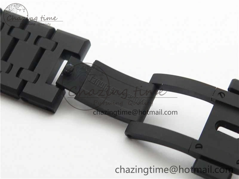 Royal Oak 41mm 15400 DLC ZF 1:1 Best Edition White Textured Dial on SS Bracelet A3120 (Free Box)