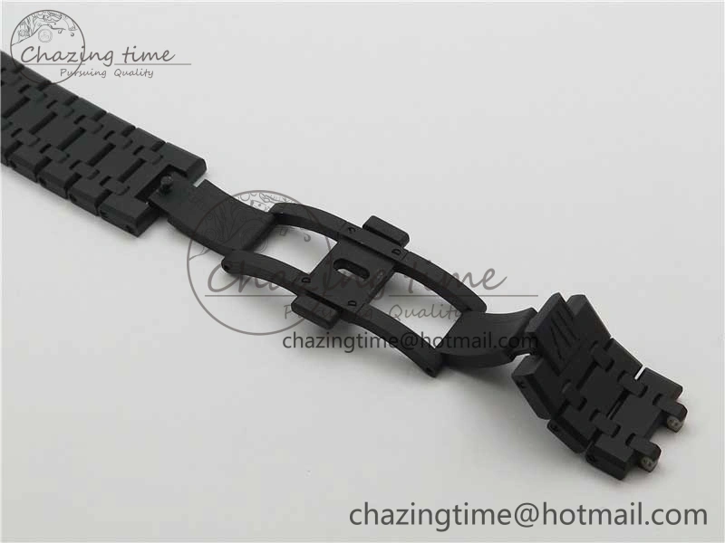 Royal Oak 41mm 15400 DLC ZF 1:1 Best Edition White Textured Dial on SS Bracelet A3120 (Free Box)