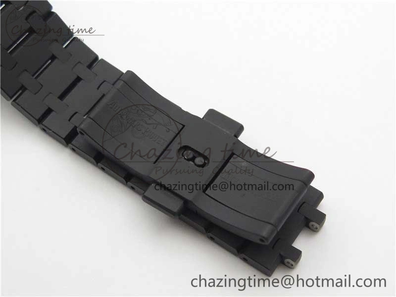 Royal Oak 41mm 15400 DLC ZF 1:1 Best Edition White Textured Dial on SS Bracelet A3120 (Free Box)