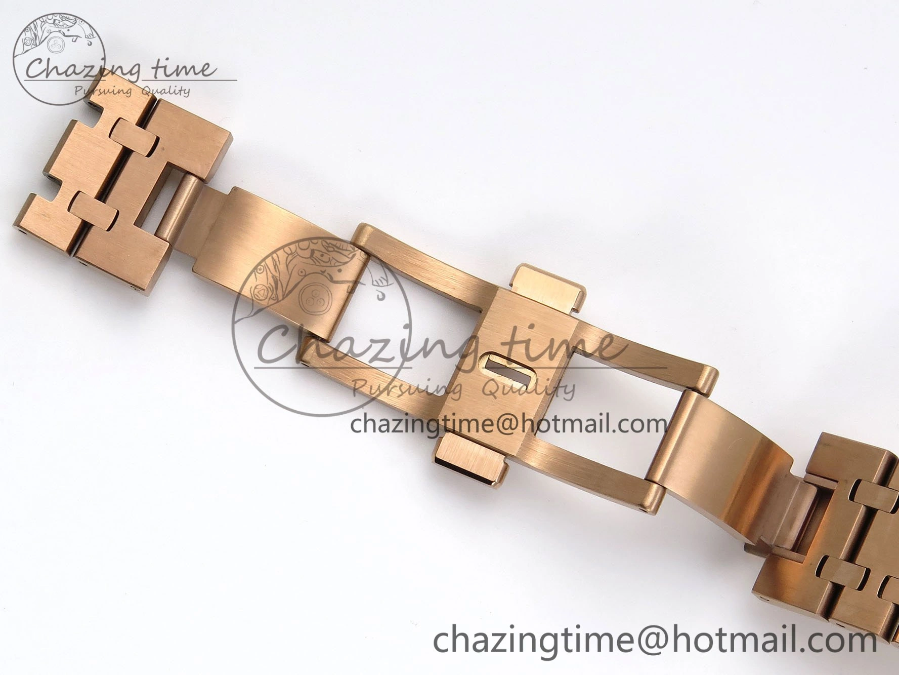 Royal Oak 41mm 15400 Frosted RG IPF 1:1 Best Edition White Textured Dial on RG Bracelet SA3120 Super Clone
