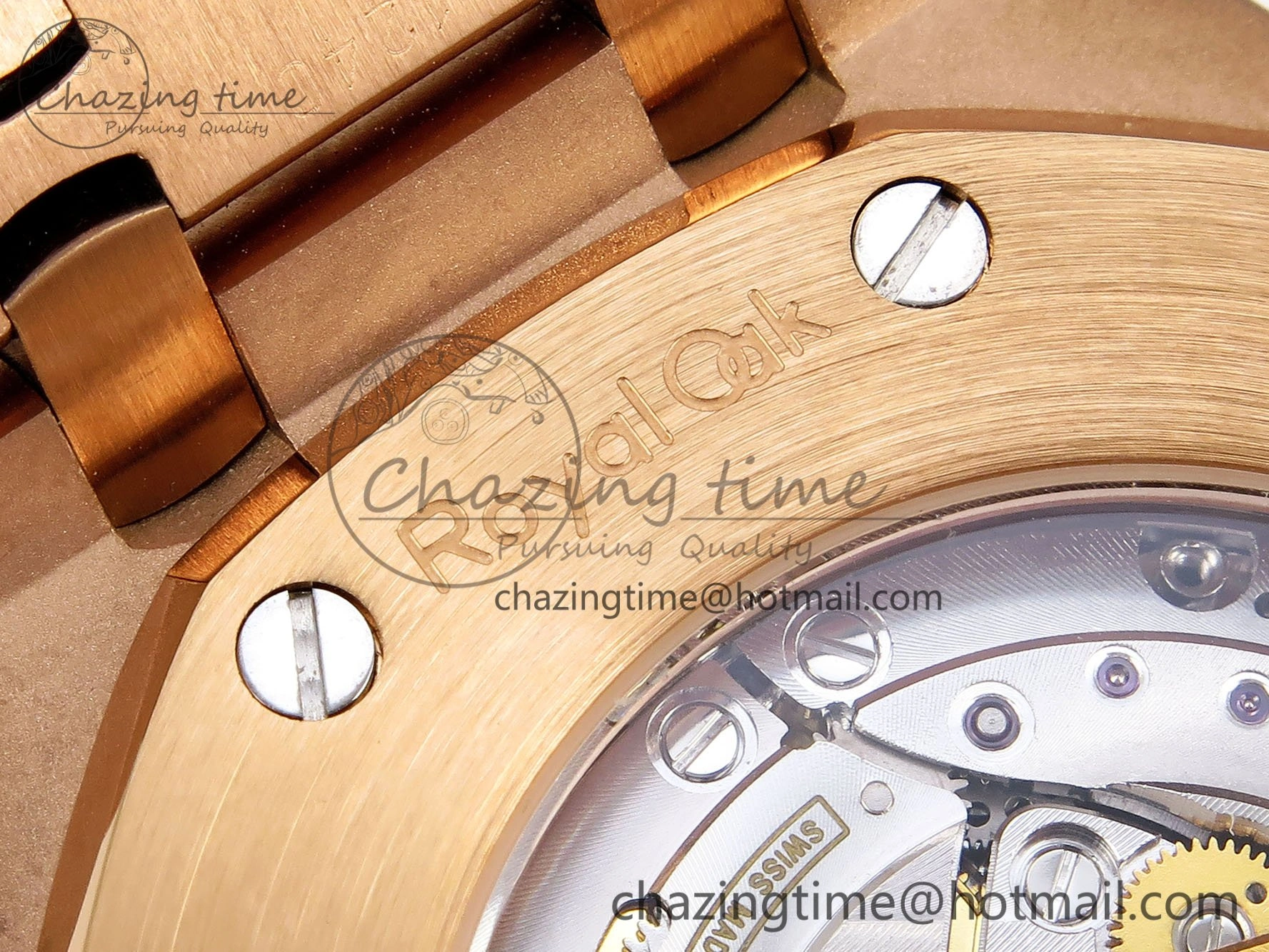 Royal Oak 41mm 15400 Frosted RG IPF 1:1 Best Edition White Textured Dial on RG Bracelet SA3120 Super Clone