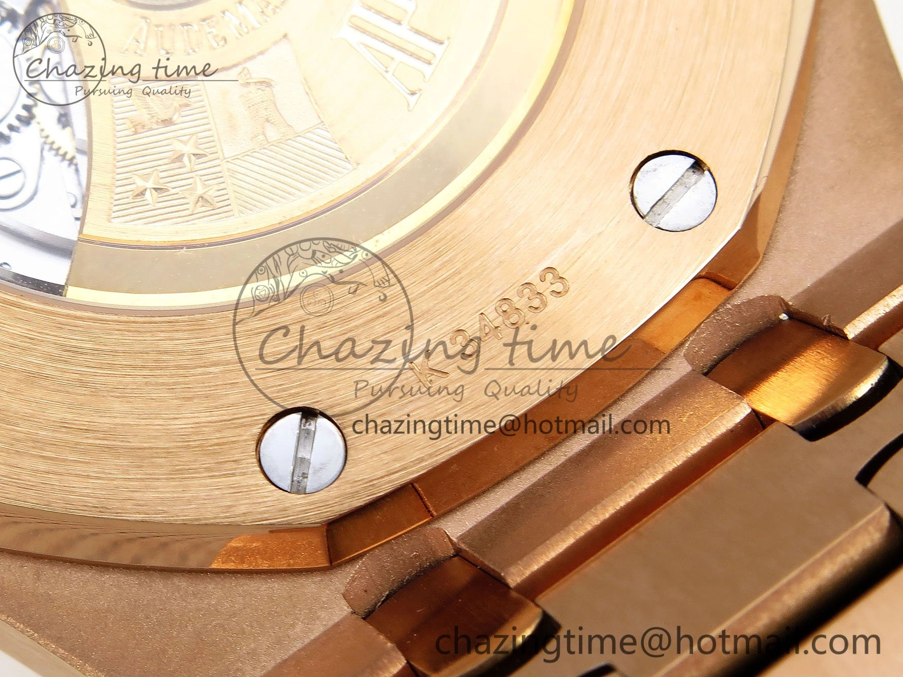 Royal Oak 41mm 15400 Frosted RG IPF 1:1 Best Edition White Textured Dial on RG Bracelet SA3120 Super Clone