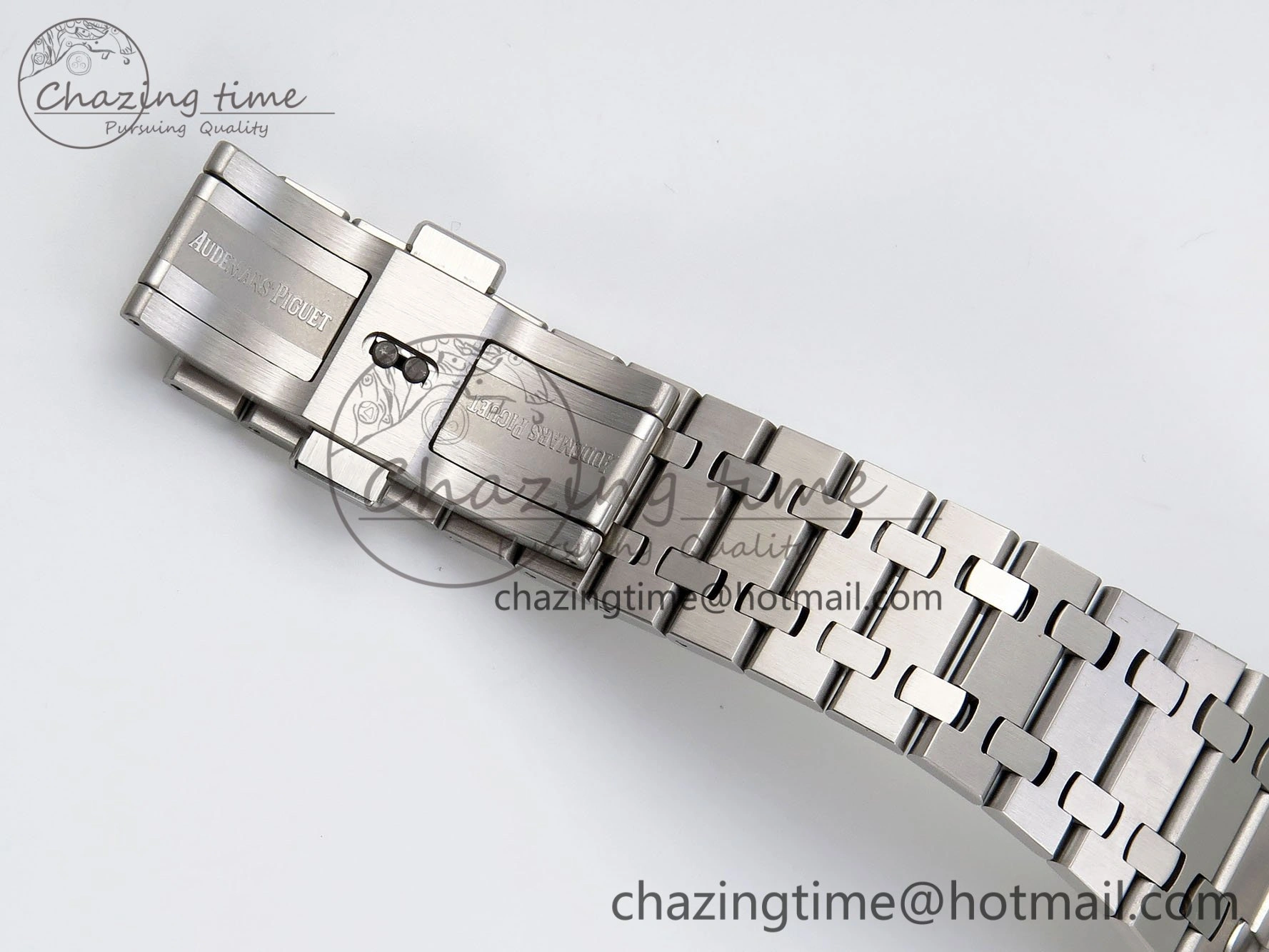Royal Oak 41mm 15400 Frosted SS IPF 1:1 Best Edition Blue Textured Dial on SS Bracelet SA3120 Super Clone
