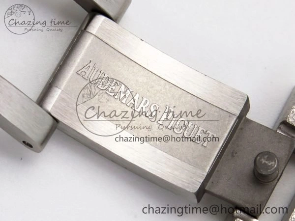 Royal Oak 41mm 15400 Frosted SS IPF 1:1 Best Edition Blue Textured Dial on SS Bracelet SA3120 Super Clone