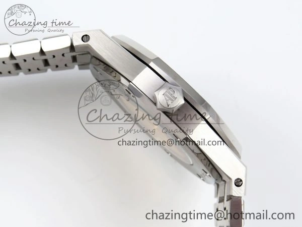 Royal Oak 41mm 15400 Frosted SS IPF 1:1 Best Edition Blue Textured Dial on SS Bracelet SA3120 Super Clone