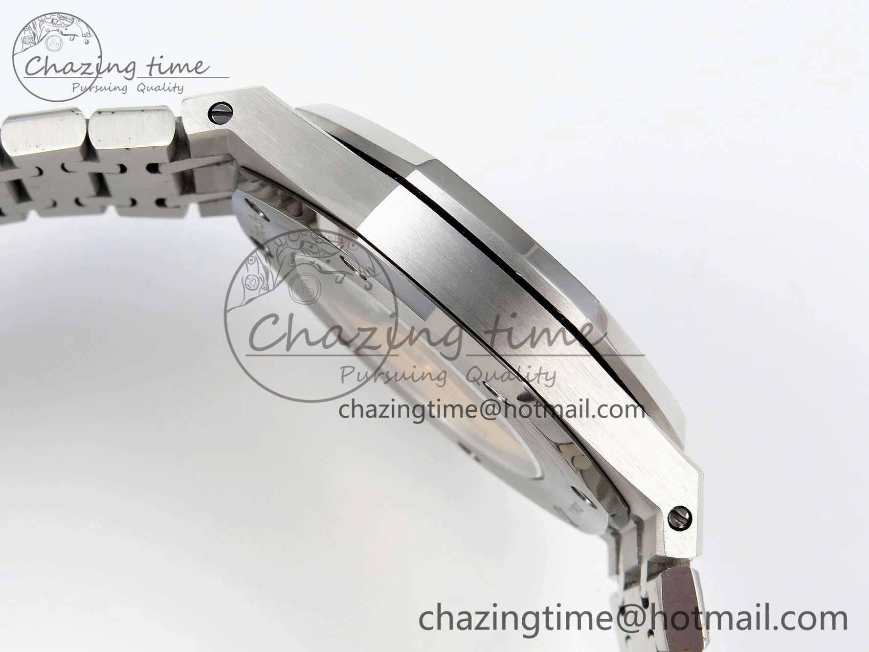 Royal Oak 41mm 15400 Frosted SS IPF 1:1 Best Edition Blue Textured Dial on SS Bracelet SA3120 Super Clone