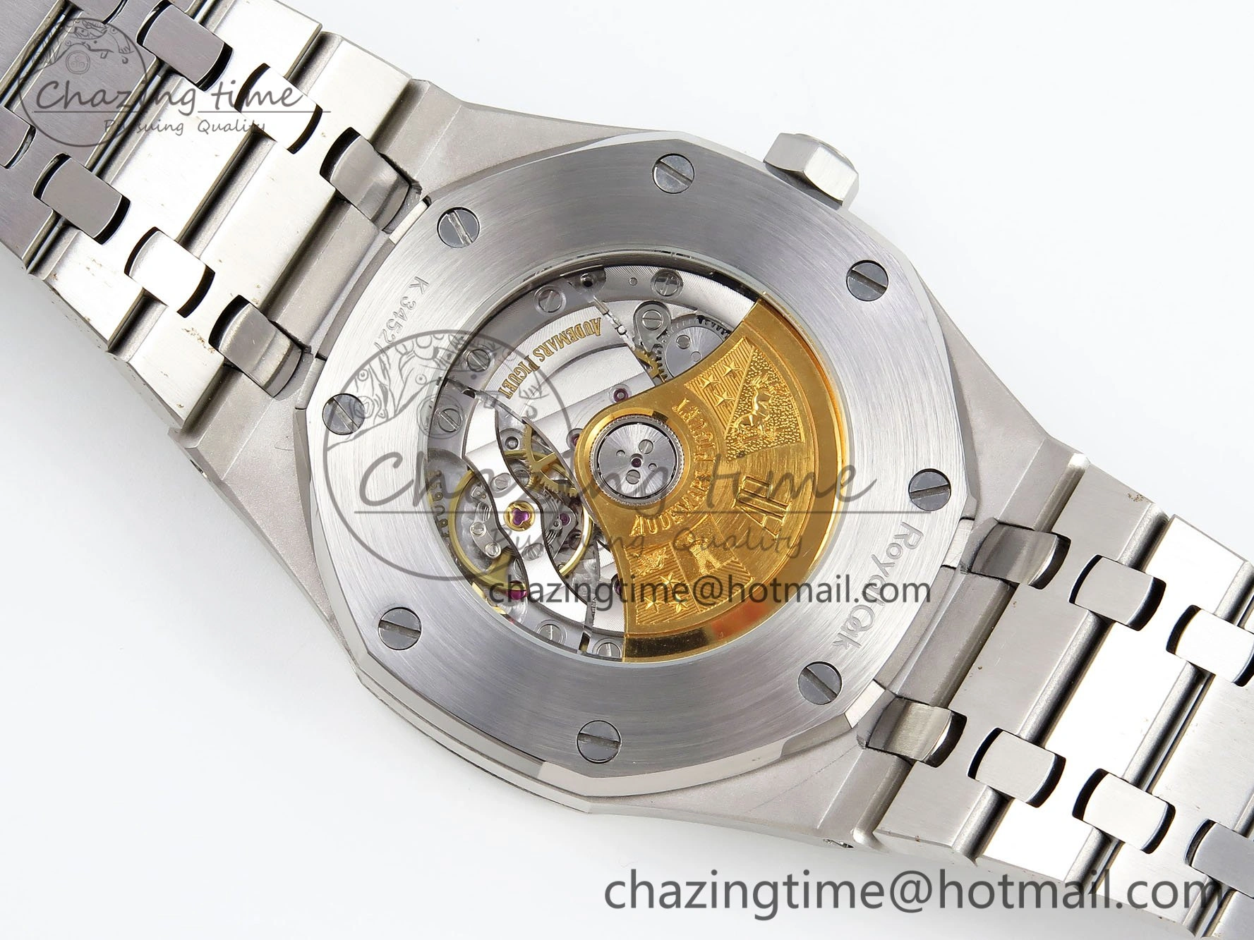 Royal Oak 41mm 15400 Frosted SS IPF 1:1 Best Edition Blue Textured Dial on SS Bracelet SA3120 Super Clone