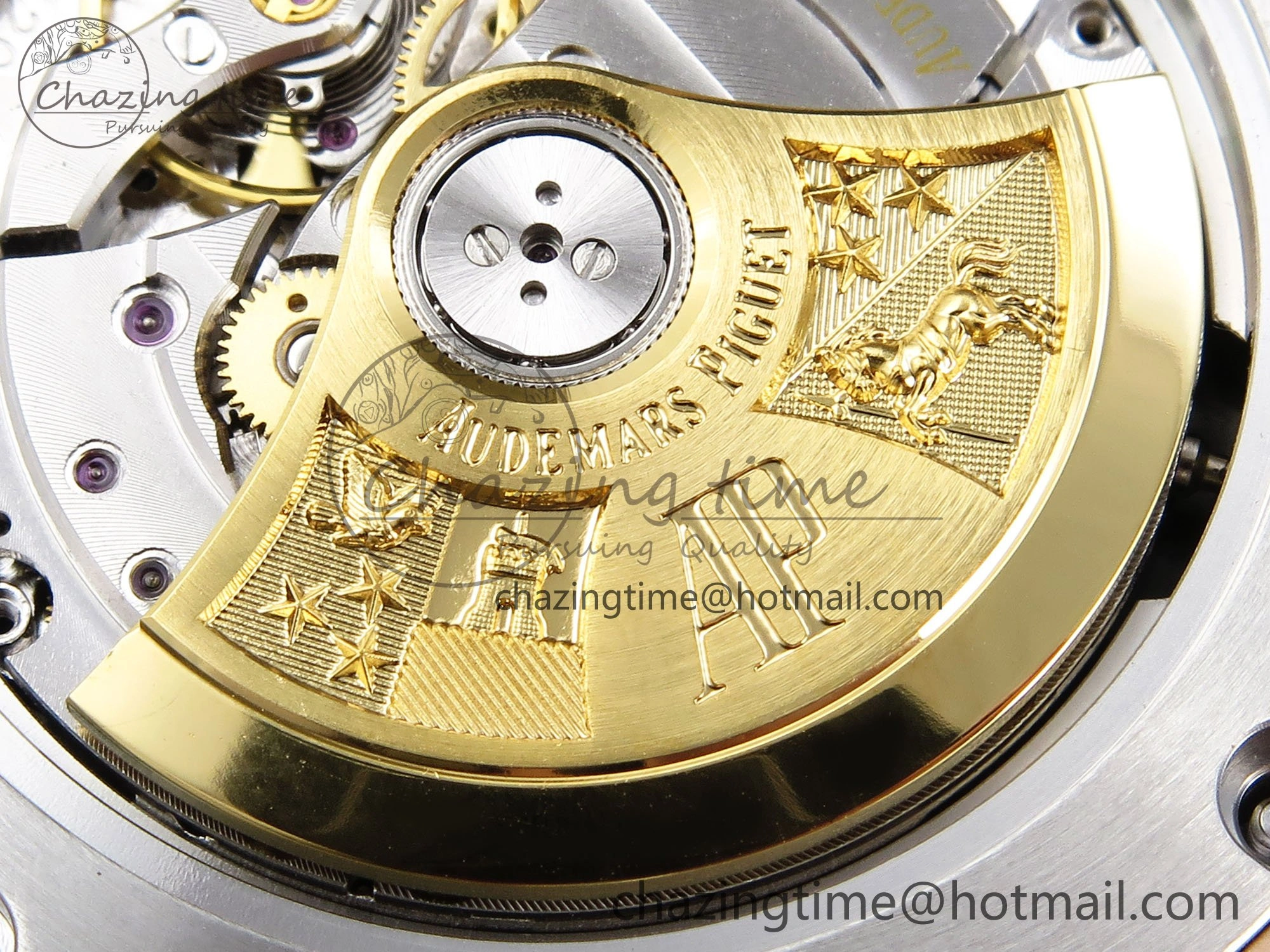 Royal Oak 41mm 15400 RG APSF 1:1 Best Edition Black Textured Dial on Black Leather Strap SA3120 Super Clone V3