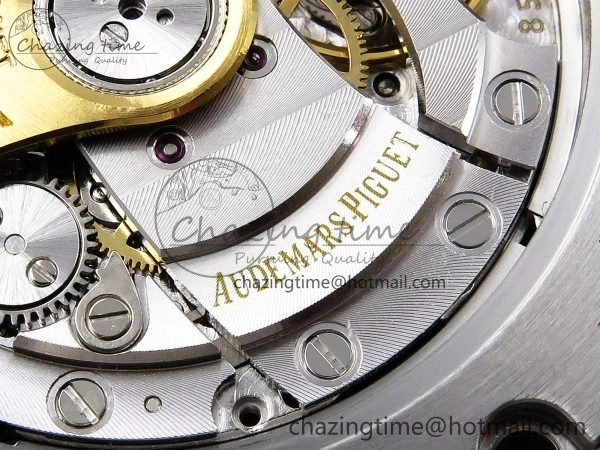 Royal Oak 41mm 15400 RG APSF 1:1 Best Edition Black Textured Dial on Black Leather Strap SA3120 Super Clone V3