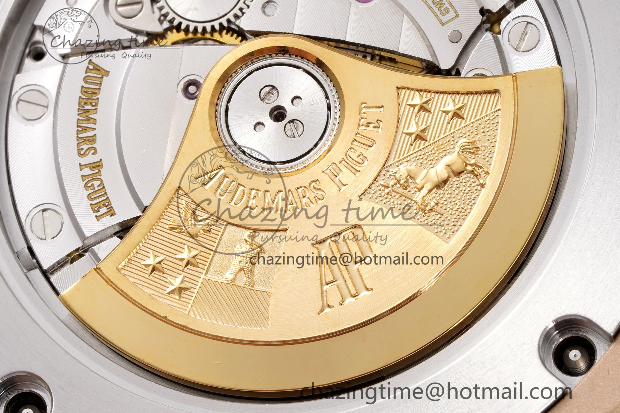 Royal Oak 41mm 15400 RG APSF 1:1 Best Edition Black Textured Dial on RG Bracelet SA3120 Super Clone V3