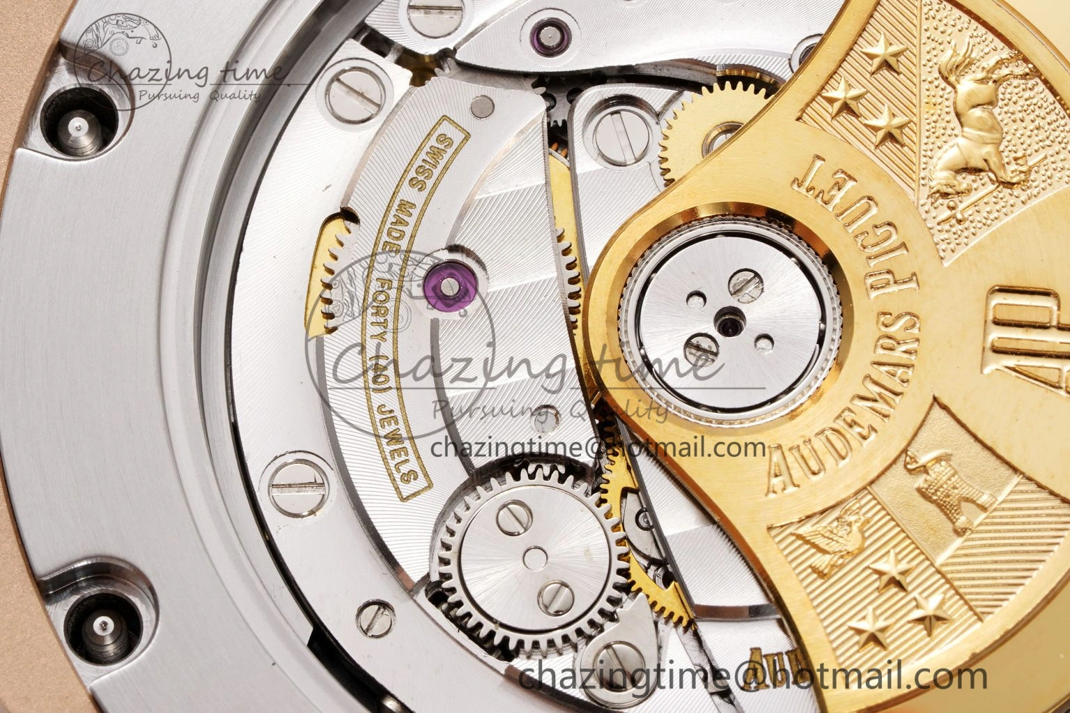 Royal Oak 41mm 15400 RG APSF 1:1 Best Edition Black Textured Dial on RG Bracelet SA3120 Super Clone V3