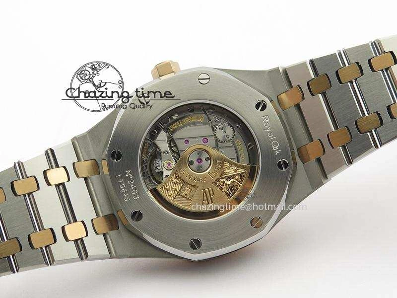 Royal Oak 41mm 15400 RG Bezel JF 1:1 Best Edition Black Dial On SS RG Bracelet A3120
