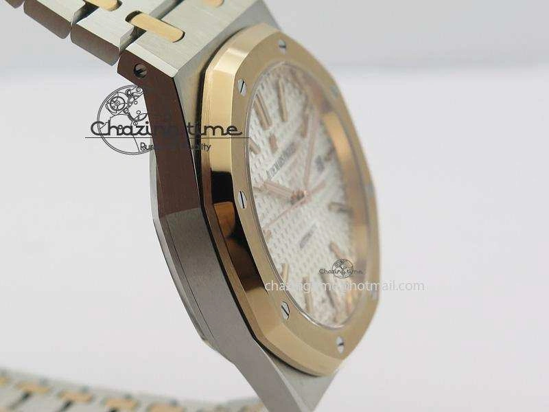 Royal Oak 41mm 15400 RG Bezel JF 1:1 Best Edition Silver Dial On SS RG Bracelet A3120