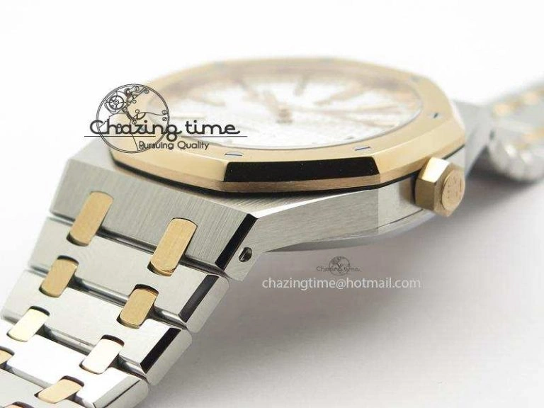 Royal Oak 41mm 15400 RG Bezel JF 1:1 Best Edition Silver Dial On SS RG Bracelet A3120