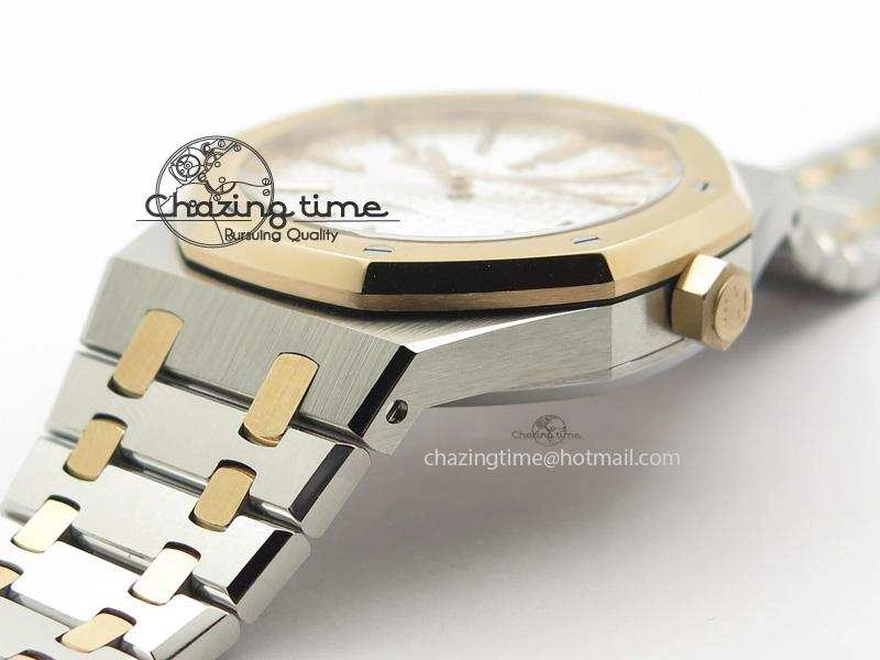 Royal Oak 41mm 15400 RG Bezel JF 1:1 Best Edition Silver Dial On SS RG Bracelet A3120