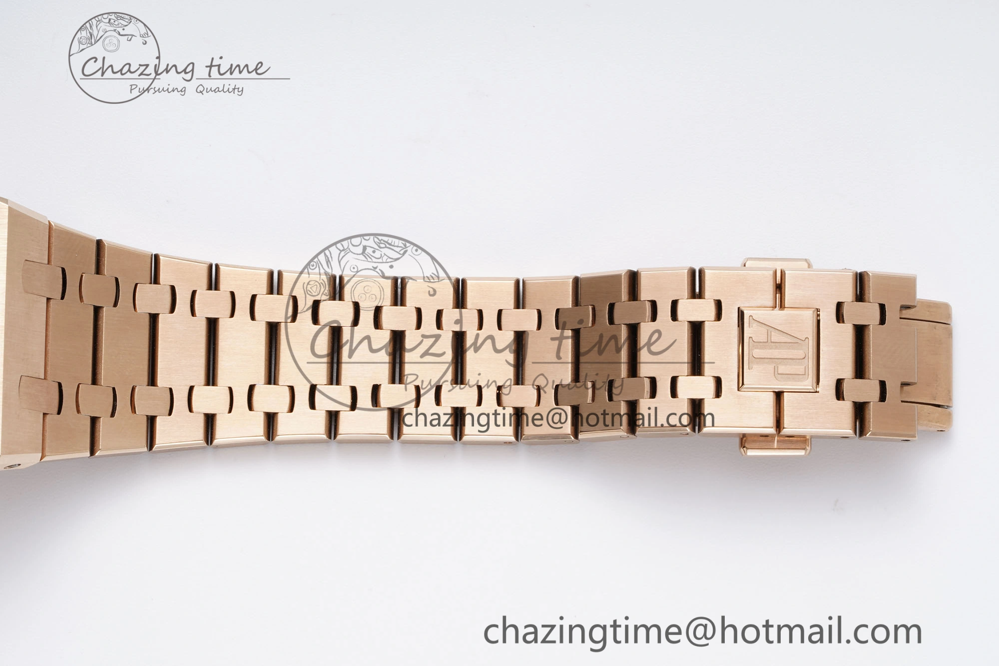 Royal Oak 41mm 15400 RG IPF 1:1 Best Edition Blue Textured Dial on RG Bracelet SA3120 Super Clone