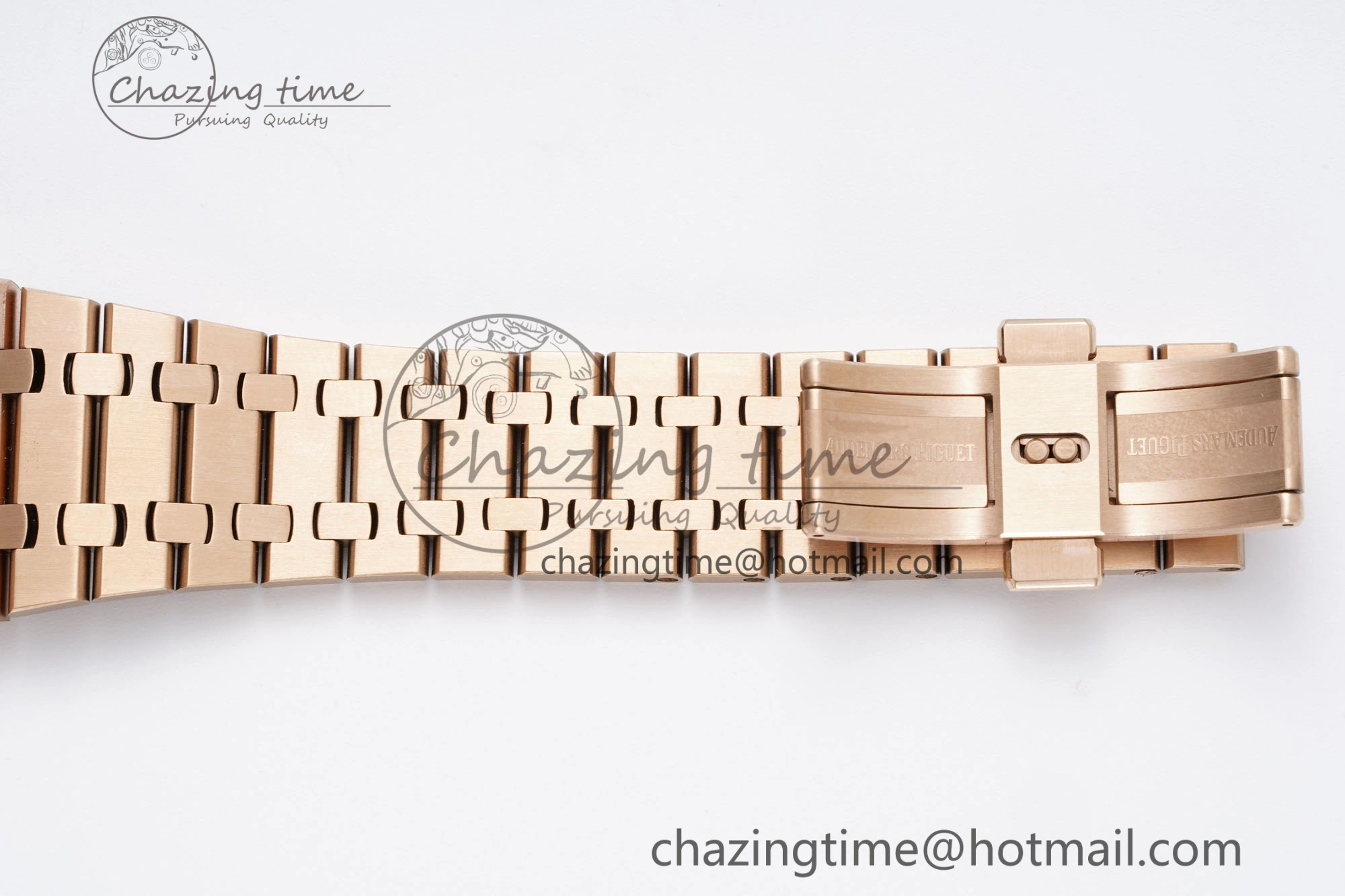 Royal Oak 41mm 15400 RG IPF 1:1 Best Edition Blue Textured Dial on RG Bracelet SA3120 Super Clone
