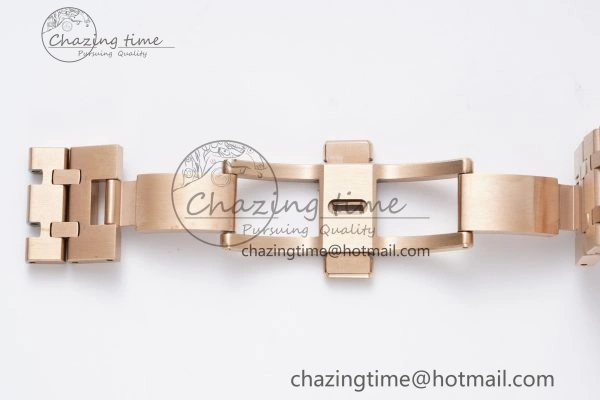 Royal Oak 41mm 15400 RG IPF 1:1 Best Edition Blue Textured Dial on RG Bracelet SA3120 Super Clone