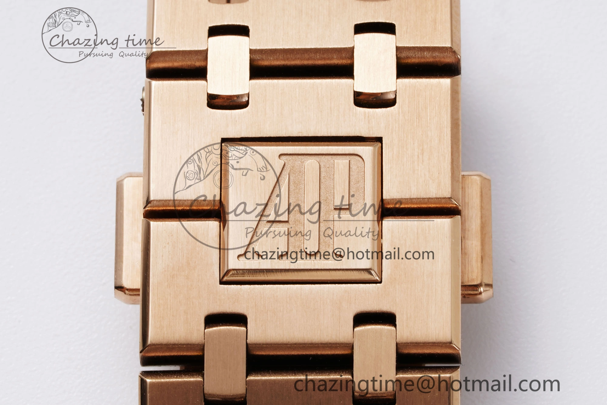 Royal Oak 41mm 15400 RG IPF 1:1 Best Edition Blue Textured Dial on RG Bracelet SA3120 Super Clone