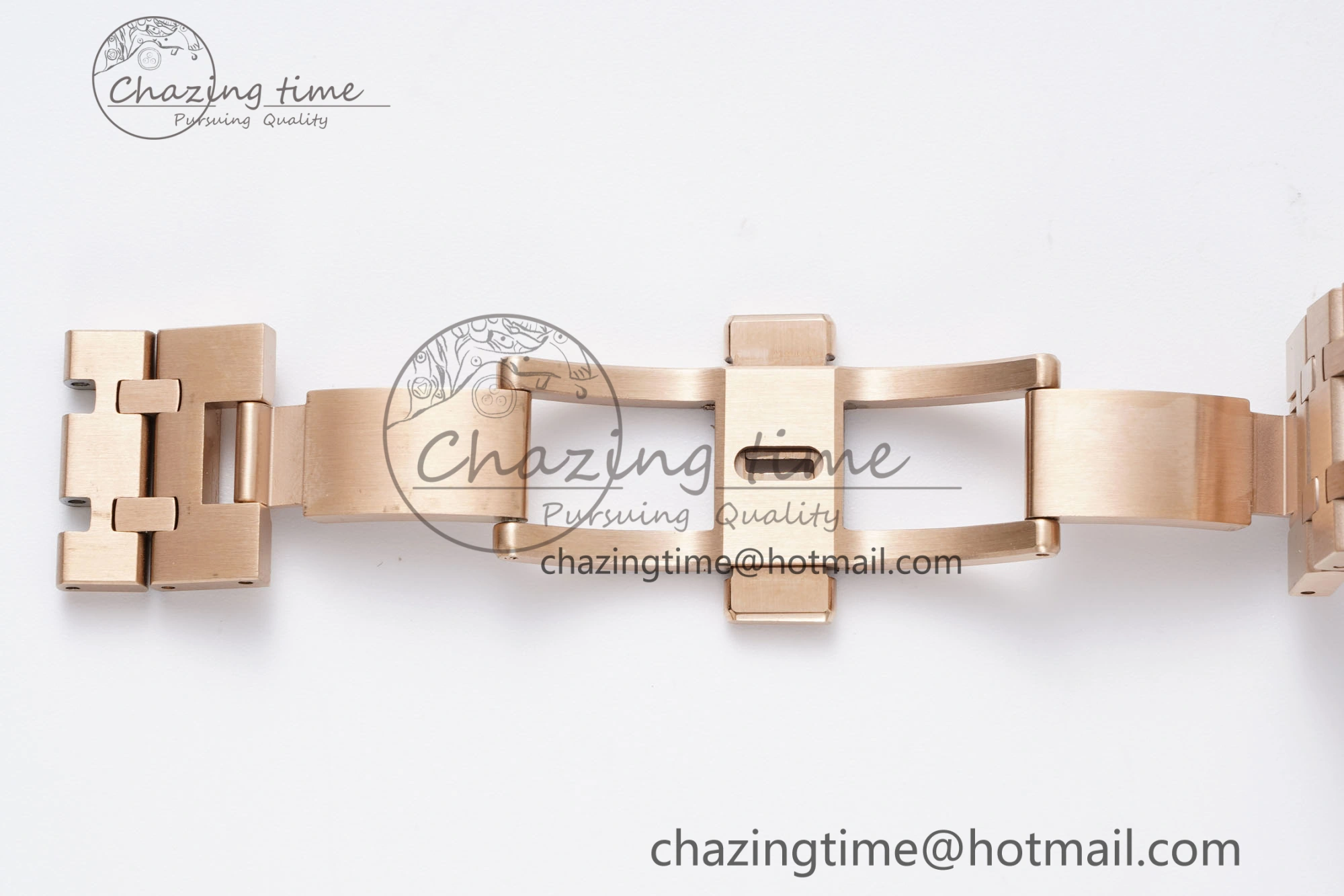 Royal Oak 41mm 15400 RG IPF 1:1 Best Edition White Textured Dial on RG Bracelet SA3120 Super Clone