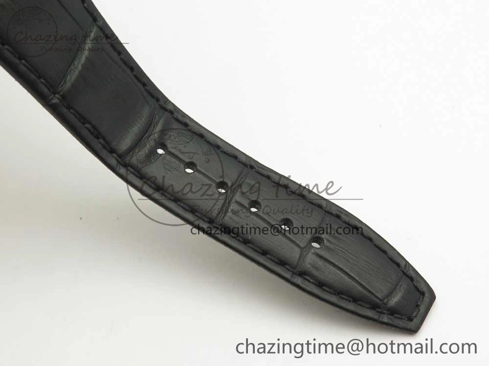 Royal Oak 41mm 15400 RG JF 1:1 Best Edition Black Textured Dial on Black Leather Strap A3120 V5